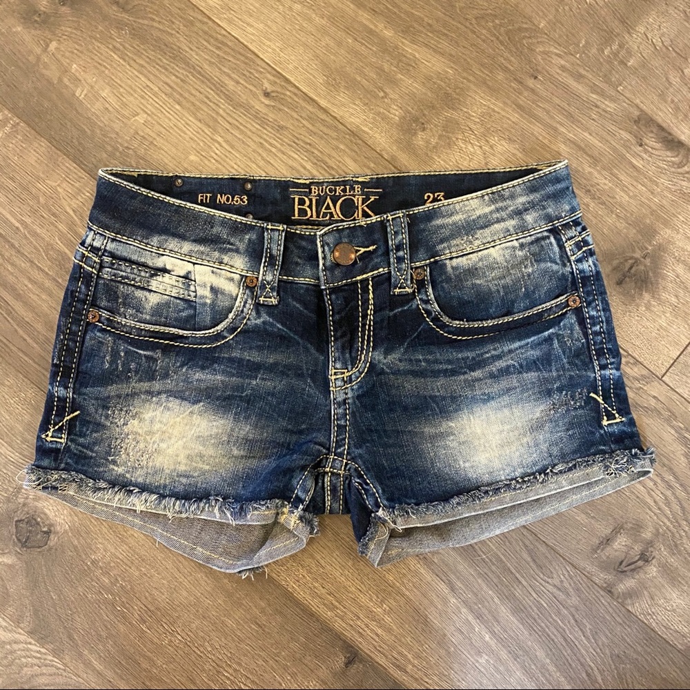 Buckle Black Shorts